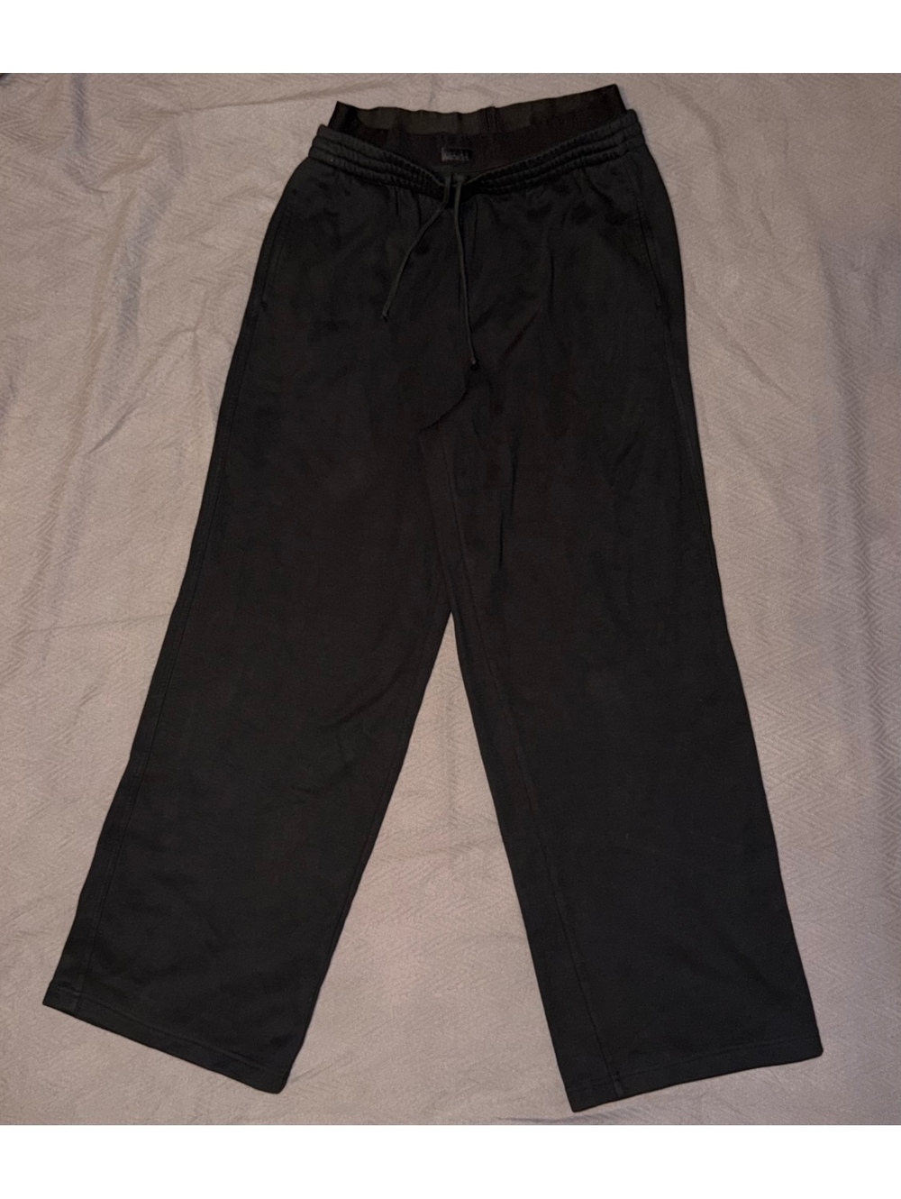 SKIMS Cotton Fleece Oversized Double Waistband Pants